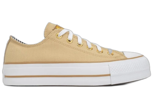 Converse Chuck Taylor All Star Lift Platform Ox Herringbone Stripe Utility Sunflower (Women's)