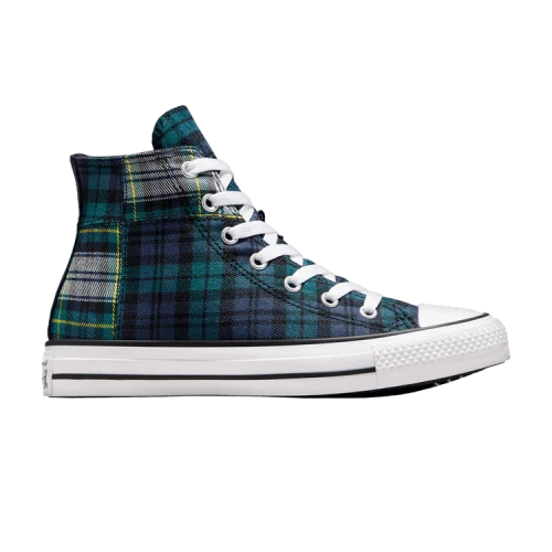 Converse Chuck Taylor All Star High GS 'Plaid - Dragon Scale Green'