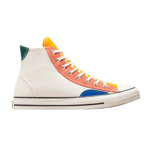 Converse Chuck Taylor All Star High 'Patchwork - Egret Yellow Blue'
