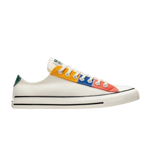 Converse Chuck Taylor All Star Low 'Patchwork - Egret Yellow Blue'