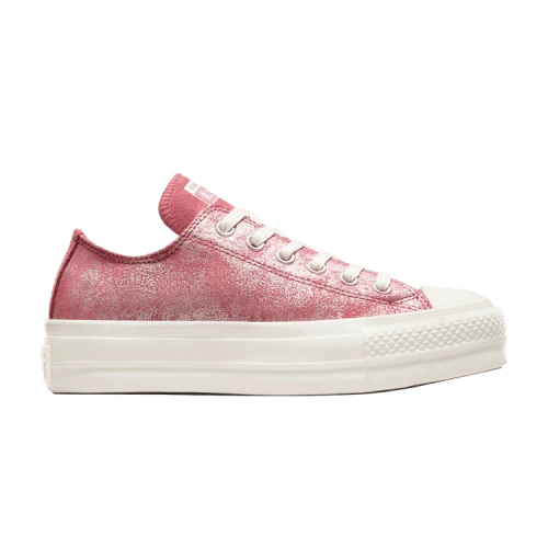 Converse Chuck Taylor All Star Lift Platform Low 'Suede Shimmer - Royal Flush Pink' (Women's)