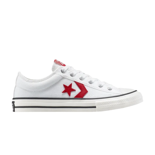 Converse Star Player 76 Low GS 'Foundational Canvas - White Red'