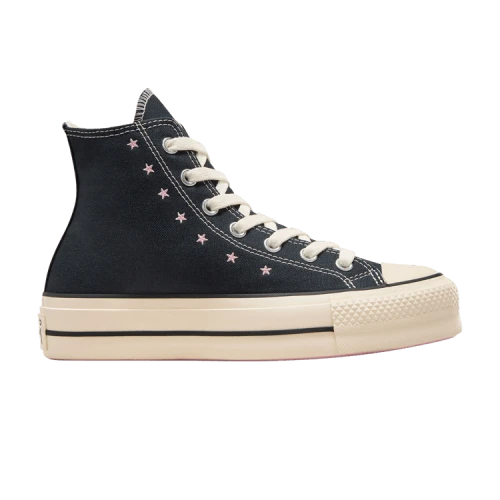 Converse Chuck Taylor All Star Lift Platform High 'Embroidered Stars - Black Lotus Pink' (Women's)
