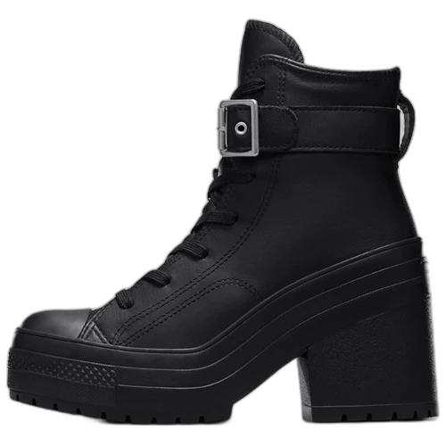 Converse Chuck 70 De Luxe Heel Leather High 'Buckle - Triple Black'