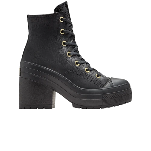 Converse Chuck 70 De Luxe Heel Platform High 'Black Light Gold' (Women's)