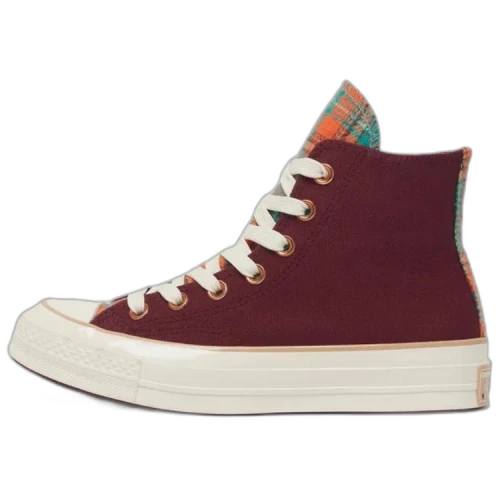 Converse Chuck 70 High 'Canvas & Plaid - Deep Bordeaux' (Women's)