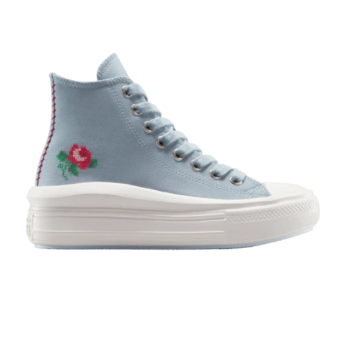 Converse Chuck Taylor All Star Move Platform High 'Cross Stitch Roses' (Women's)