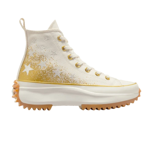 Converse Run Star Hike Platform High 'Gold & Embroidered Stars' (Women's)