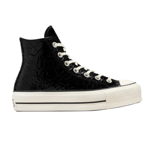 Converse Chuck Taylor All Star Lift Platform High 'Crinkled Leather - Black Egret' (Women's)
