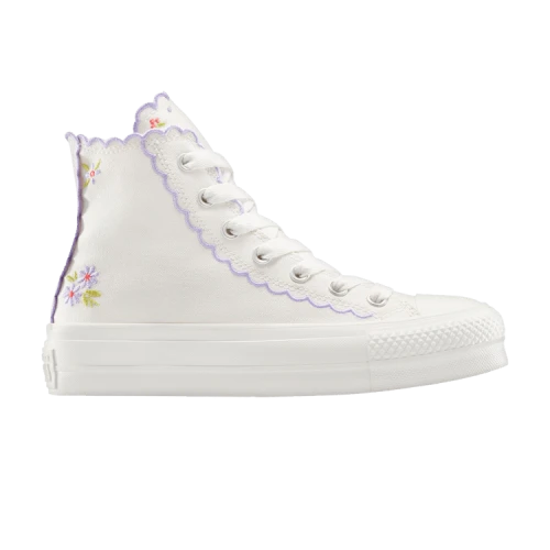 Converse Chuck Taylor All Star Lift Platform High 'Scalloped Edges Embroidered Flowers' (Women's)
