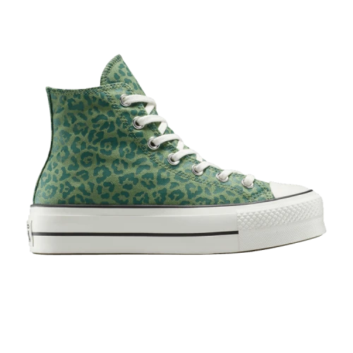 Converse Chuck Taylor All Star Lift Platform High 'Green Leopard' (Women's)