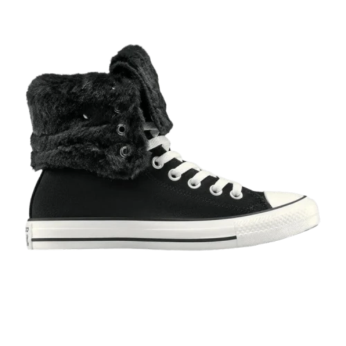 Converse Chuck Taylor All Star Fold Over Hi Black Egret (Women's)
