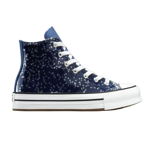 Converse Chuck Taylor All Star EVA Lift Platform High GS 'Navy Star Glitter'