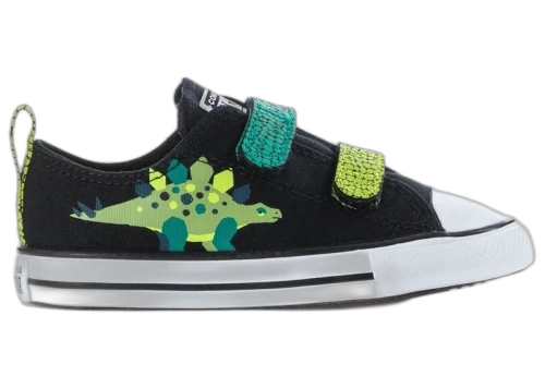 Converse Chuck Taylor All Star 2V Dinos Black Neon Mantis Green (TD)