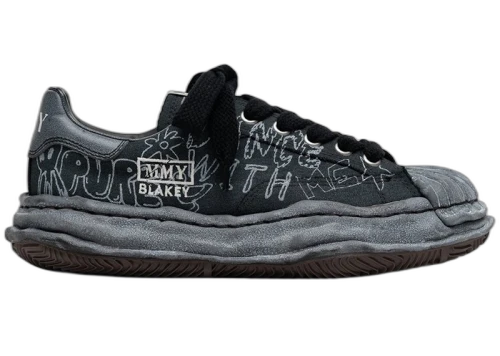 Maison Mihara Yasuhiro Blakey OG Sole Low Graffiti Printed Black