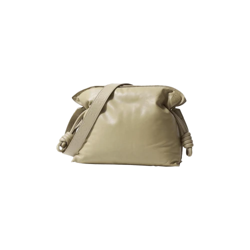 Loewe Flamenco Clutch Puffer Bag 'Clay Green'