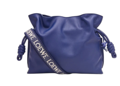 LOEWE Flamenco Clutch In Nappa Calfskin Deep Purple Glaze