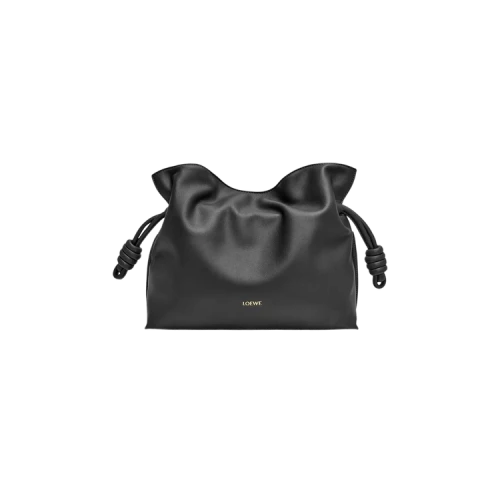 Loewe Medium Flamenco Clutch In Nappa Calfskin 'Black'