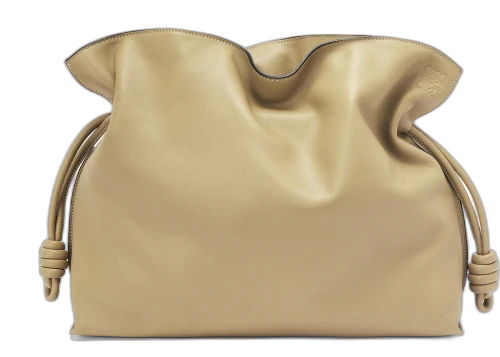 LOEWE Flamenco Clutch In Nappa Calfskin Large Clay Green