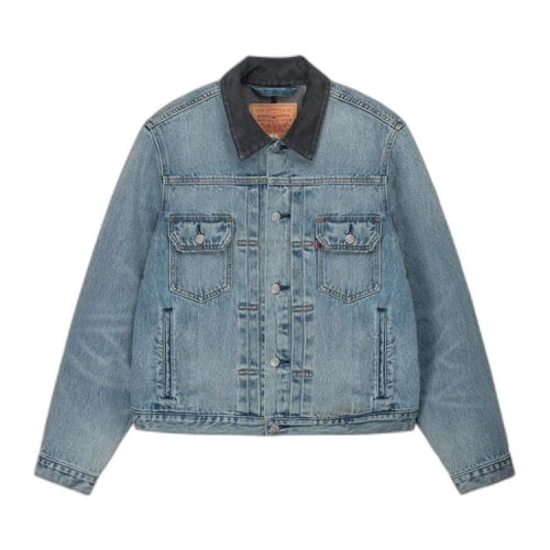 Stussy x Levi's Embossed Trucker Jacket 'Indigo'