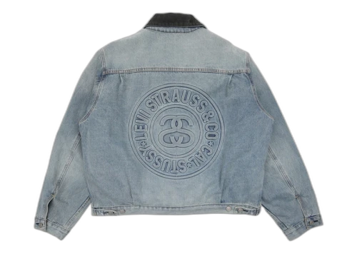 Stussy x Levi's Embossed Praglad Trucker Jacket Stussy Rugged-Blue