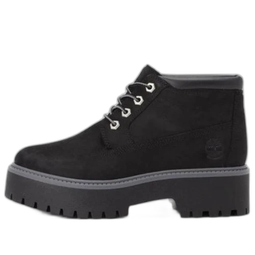 Timberland Stone Street Premium Platform Waterproof Chukka Boots 'Black Nubuck' (Women's)