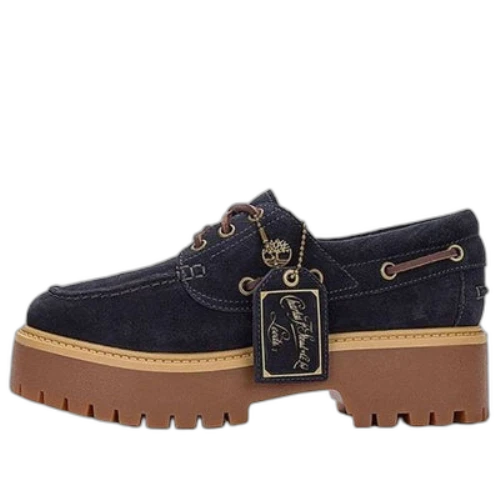 Timberland C.F. STEAD Indigo Suede Stone Street Platform Boat Shoes 'Dark Blue Suede' (Women's)