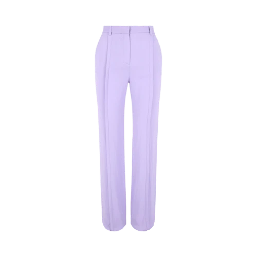 Versace Pleated Wide Leg Pants Purple