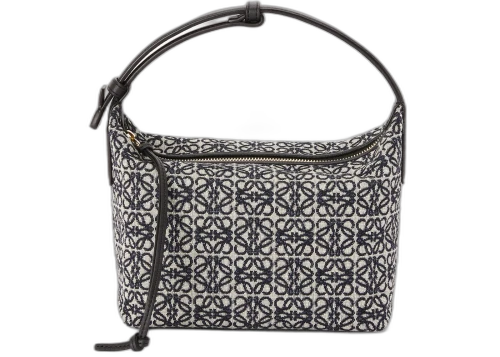 LOEWE Cubi Bag Small Anagram Jacquard Navy/Black