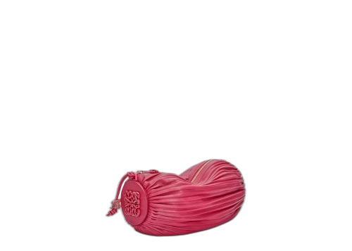 LOEWE Bracelet Pouch In Pleated Nappa Ruby Red Glaze