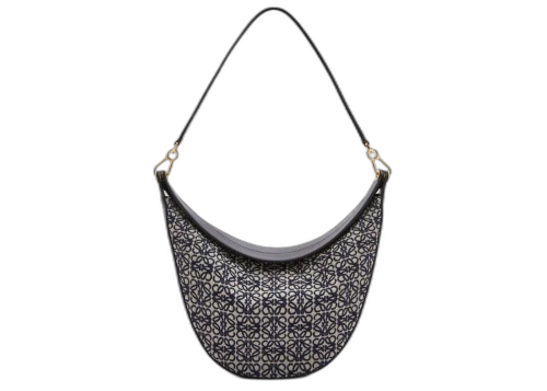 LOEWE Luna Shoulder Bag Anagram Jacquard Navy/Black