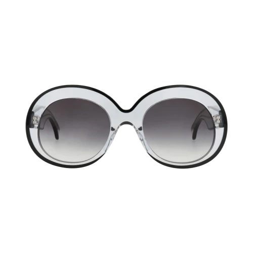 Alaïa Round-Frame Acetate Sunglasses 'Crystal Crystal Grey'