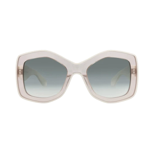 Alaia Square-Frame Recycled Acetate Sunglasses Nude White Green (AA0066S-30014220-002)