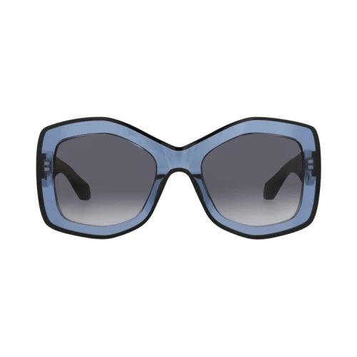 Alaia Square-Frame Recycled Acetate Sunglasses Blue Black Grey (AA0066S-30014220-003)