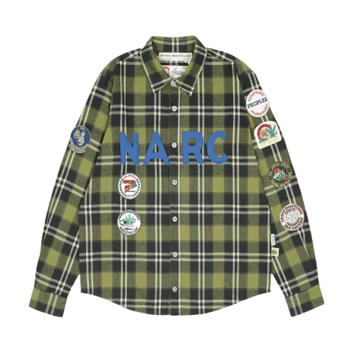 Advisory Board Crystals NARC Flannel Shirt 'Green Plaid'