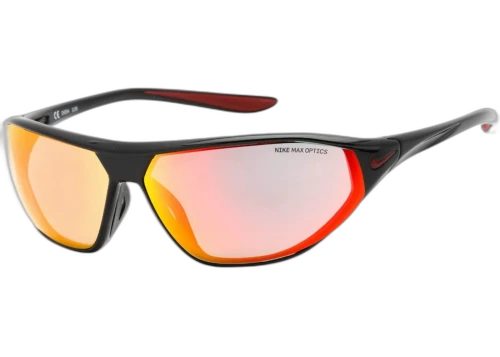 Nike Aero Rectangular Sunglasses Black Red Mirror (AERO-SWIFT-M-DQ-011-65)