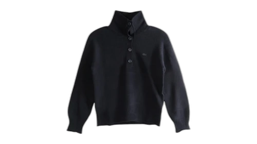 Lacoste Women's Carded Wool High Neck Sweater Navy Blue