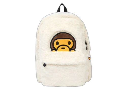 BAPE Baby Milo Fur Backpack Ivory