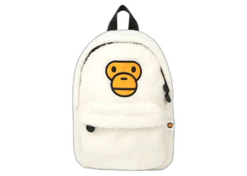BAPE Women's Baby Milo Mini Fur Backpack Ivory