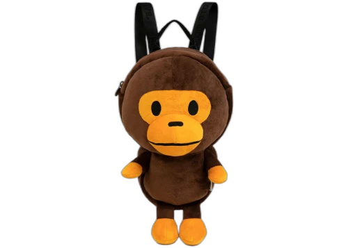 BAPE Baby Milo Plush Backpack Brown