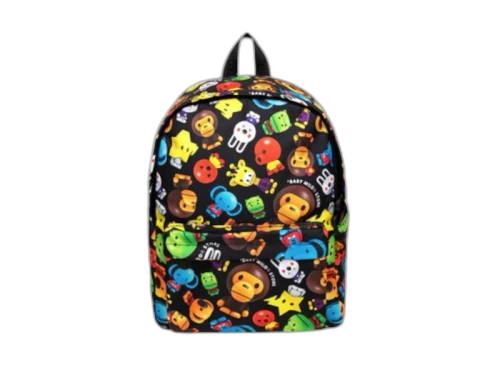 BAPE Milo 3D All Print Pattern Medium Backpack Black