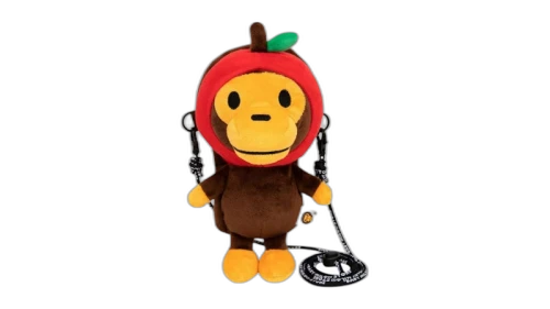BAPE Milo Plush Mobile Bag Apple Hood Bag Multi