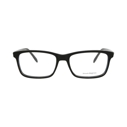 Alexander McQueen Square-Frame Acetate Optical Frames Black Black Transparent (AM0162O-30006093-001)