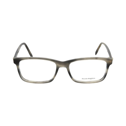 Alexander McQueen Square-Frame Acetate Optical Frames Grey Grey Transparent (AM0162O-30006093-004)