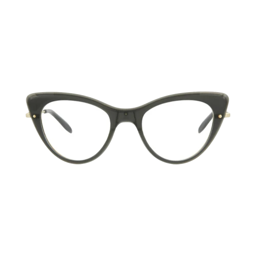 Alexander McQueen Cat Eye-Frame Acetate Optical Frames Grey Gold Transparent (AM0236O-30008071-001)