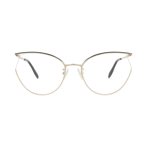 Alexander McQueen Cat Eye-Frame Metal Optical Frames Gold Gold Transparent (AM0256O-30008656-001)
