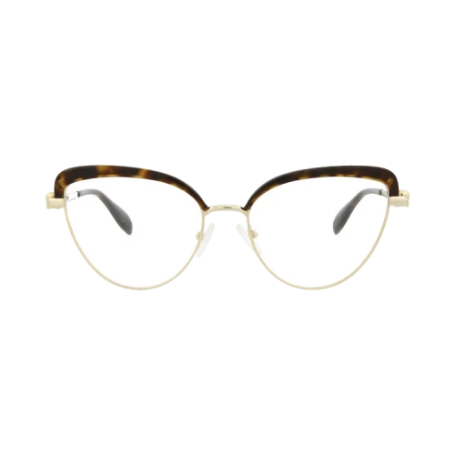 Alexander McQueen Cat Eye-Frame Metal Optical Frames Gold Gold Transparent (AM0259O-30008692-002)