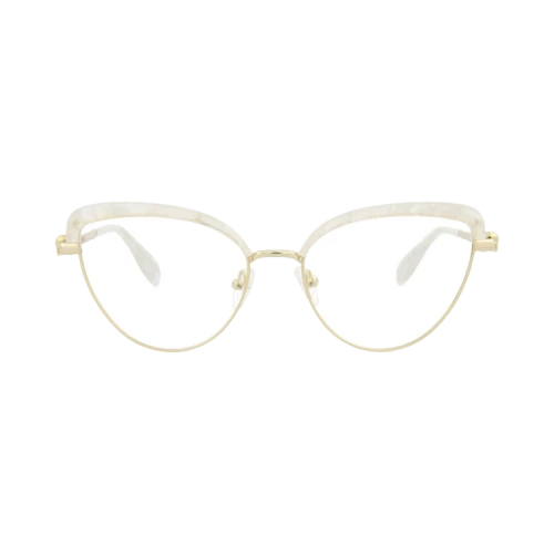 Alexander McQueen Cat Eye-Frame Metal Optical Frames Gold Gold Transparent (AM0259O-30008692-003)