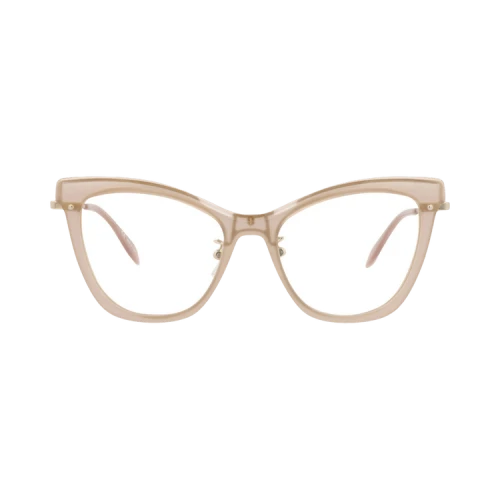 Alexander McQueen Cat Eye-Frame Acetate Optical Frames NUDE GOLD TRANSPARENT (AM0265O-30008684-003)