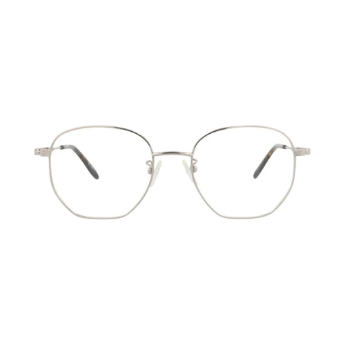 Alexander McQueen Round-Frame Metal Optical Frames Silver Silver Transparent (AM0267O-30008679-003)